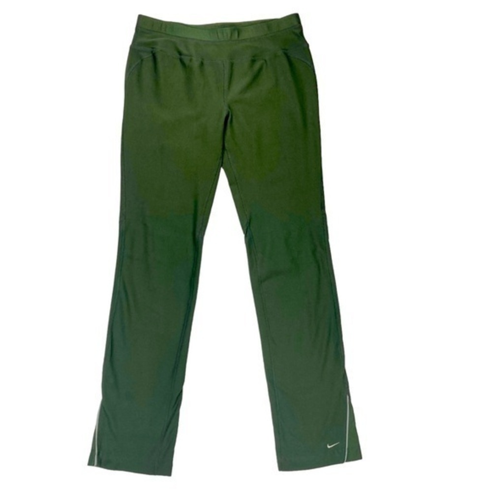 Nike‎ Fit Dry Yoga Pants Womens Size Small Green Straight Leg Loose Fit Pull On
